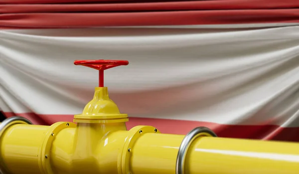 Austria Oil Gas Fuel Pipeline Oil Industry Concept Rendering —  Fotos de Stock