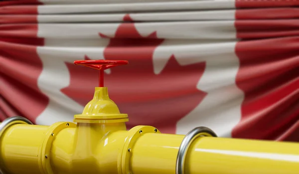 Canada Oil Gas Fuel Pipeline Oil Industry Concept Rendering — стоковое фото