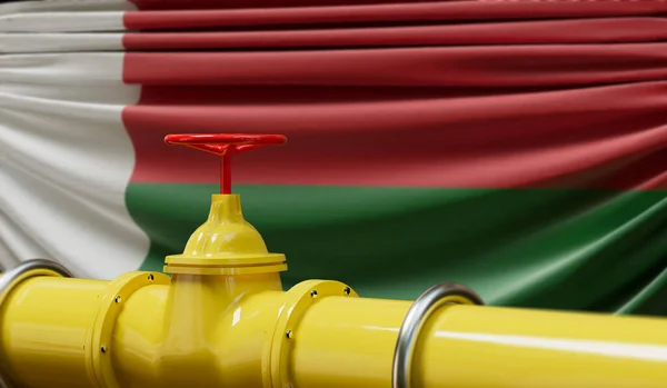 Madagascar Oil Gas Fuel Pipeline Oil Industry Concept Rendering —  Fotos de Stock