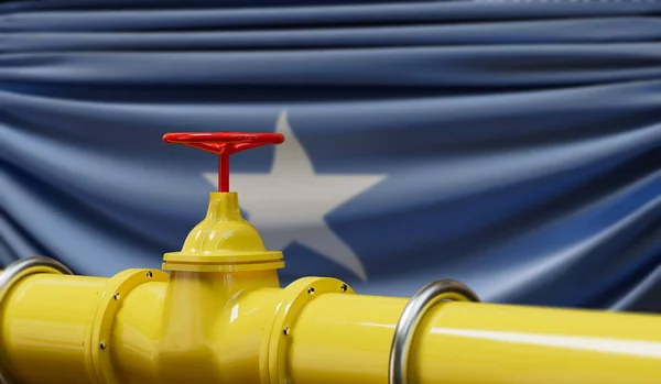 Gasoducto Petróleo Gas Somalia Concepto Industria Petrolera Renderizado —  Fotos de Stock