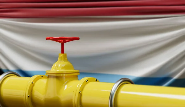Luxembourg Oil Gas Fuel Pipeline Oil Industry Concept Rendering — Fotografia de Stock