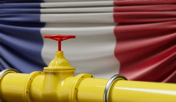 France Oil Gas Fuel Pipeline Oil Industry Concept Rendering —  Fotos de Stock