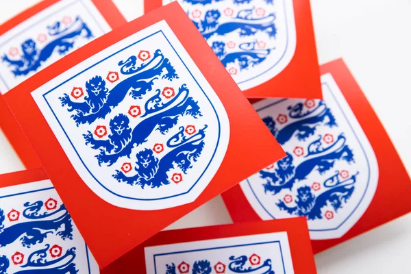 London Dezember 2022 England Fußball Logo Drei Löwen Emblem — Stockfoto