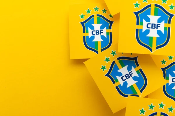 Londres Royaume Uni Décembre 2022 Insigne Emblème Confédération Brésilienne Football — Photo