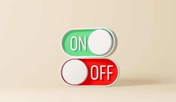 Red Green Toggle Switches Rendering — Stock Photo, Image
