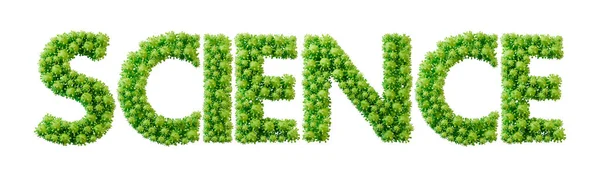 Наукове Слово Зроблене Шрифту Молекули Клітин Зелених Бактерій Здоров Добробут — стокове фото
