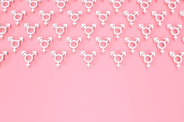 Simbolo Transgender Semplice Icona Grafica Rendering — Foto Stock