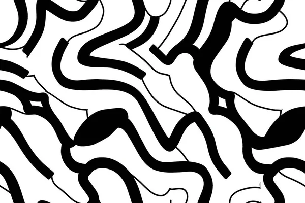 Простой Черно Белый Абстрактный Бесшовный Рисунок — стоковый вектор