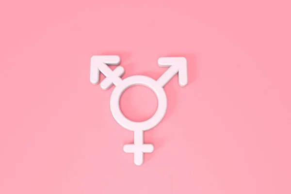 Символ Трансгендера Простой Графический Значок Рендеринг — стоковое фото