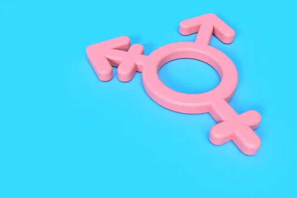 Simbolo Transgender Semplice Icona Grafica Rendering — Foto Stock