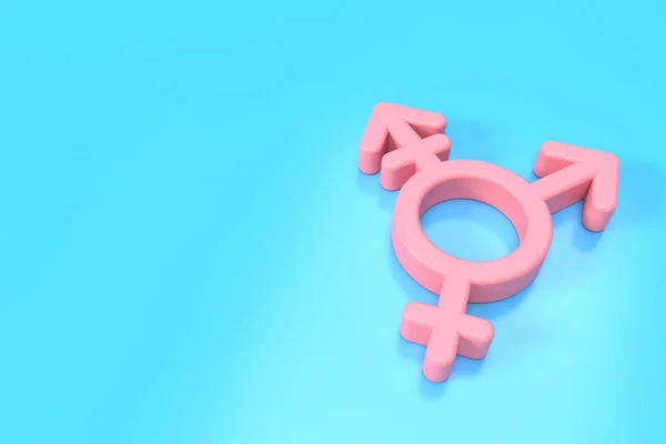 Символ Трансгендера Простой Графический Значок Рендеринг — стоковое фото