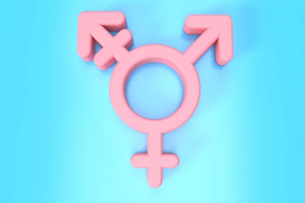 Трансгендерний Символ Проста Графічна Піктограма Візуалізація — стокове фото