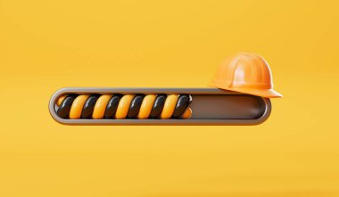 İnşaatçı şapkasıyla internet sitesi barı yüklüyor. Tadilat devam ediyor. 3B Hazırlama.