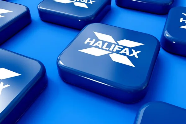 Londres Reino Unido Julio 2023 Logotipo Halifax Bank Blue White — Foto de Stock