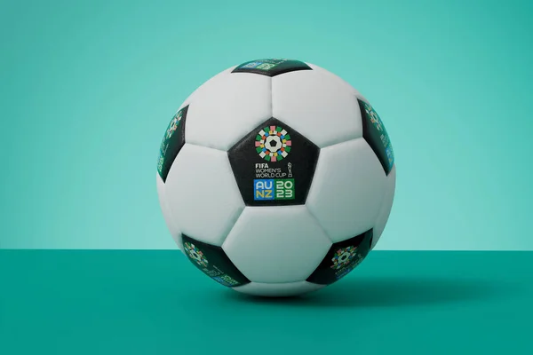 London July 2023 Fifa Womens World Cup Logo Football Rendering — Stok fotoğraf