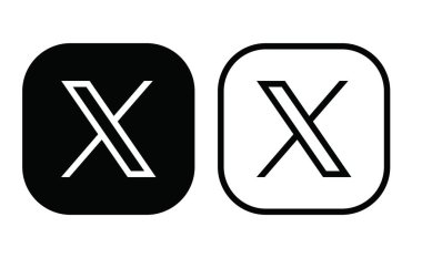 LONDON, İngiltere - Temmuz 2023: Elon Musk tarafından ortaya çıkarılan twitter için yeni bir markalı logo. Yeni logo X harfi..