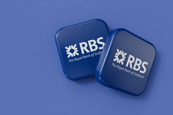 Londres Reino Unido Julio 2023 Logotipo Compañía Bancaria Royal Bank — Foto de Stock
