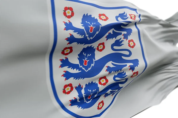 Londen Juli 2023 Engeland Nationale Voetbalteam Logo Badge Een Vlag — Stockfoto