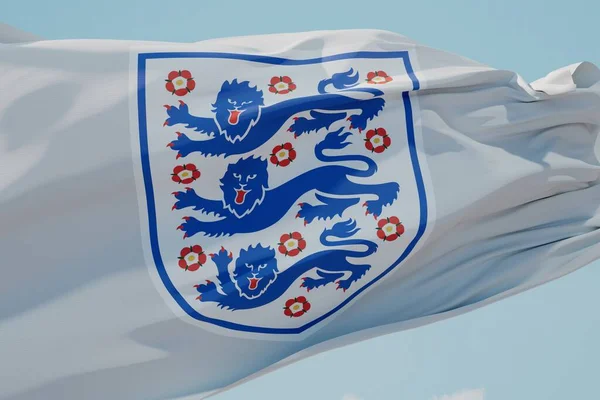 London Storbritannien Juli 2023 Englands Landslag Logotyp Märke Flagga Återgivning — Stockfoto