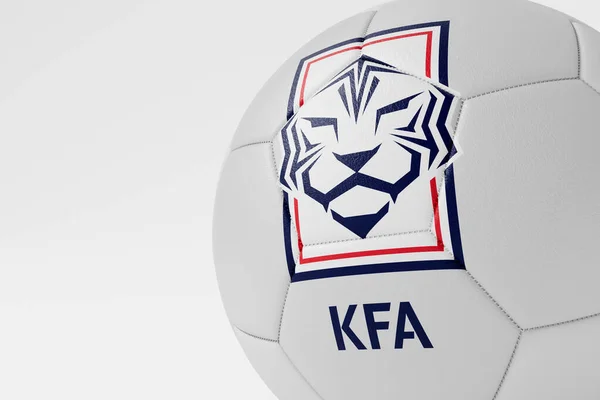London Großbritannien Juli 2023 Abzeichen Der Koreanischen Fußballnationalmannschaft Auf Einem — Stockfoto