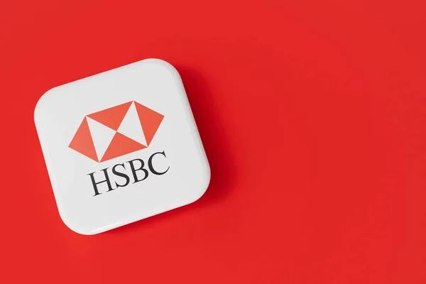 Londen Juli 2023 Hsbc Bank Bedrijfslogo Weergave — Stockfoto