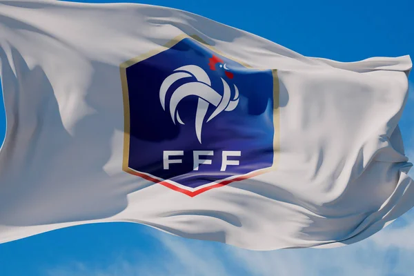 London July 2023 France National Football Team Logo Badge Flying — Stock Photo, Image
