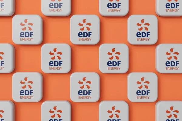 2023年7月 Edf天然气和电力供应商公司标志 3D渲染 — 图库照片