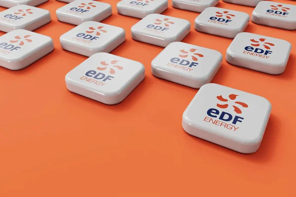 2023年7月 Edf天然气和电力供应商公司标志 3D渲染 — 图库照片