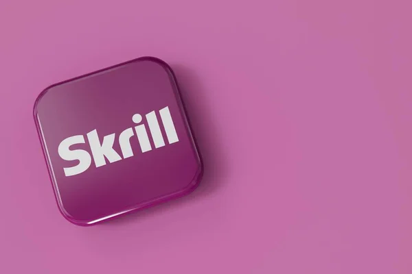 2023年9月 Skrill在线金融服务公司标志 3D渲染 — 图库照片