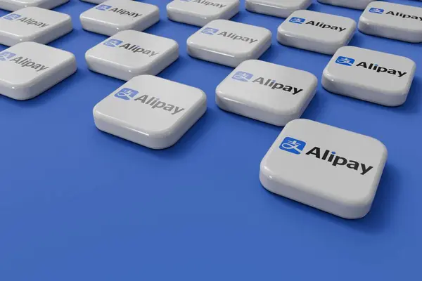 Londres Reino Unido Septiembre 2023 Logotipo Alipay Para Móviles Proveedores — Foto de Stock