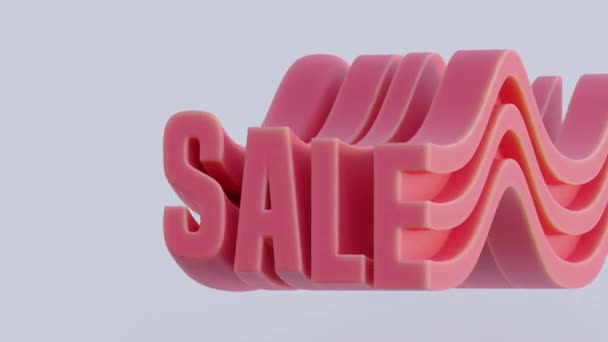 Bannière Texte Ondulée Red Sale Promotion Shopping Rabais — Video