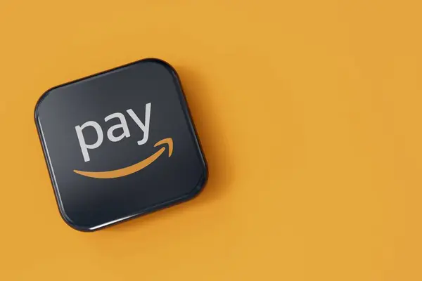Лондон Великобритания Апрель 2024 Amazon Оплачивает Онлайн Обмен Услугами Провайдера — стоковое фото