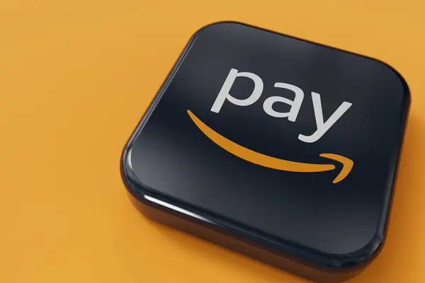 Лондон Великобритания Апрель 2024 Amazon Оплачивает Онлайн Обмен Услугами Провайдера — стоковое фото
