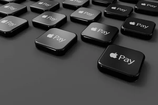 Londen April 2024 Apple Betaalt Online Betalingsdienstaanbieder Bedrijfslogo Weergave — Stockfoto