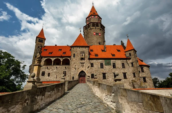 Bouzov Hrad Castle Cseh Köztársaság — Stock Fotó
