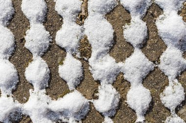 Arka plan olarak kar yağışından sonra dalgalı desen