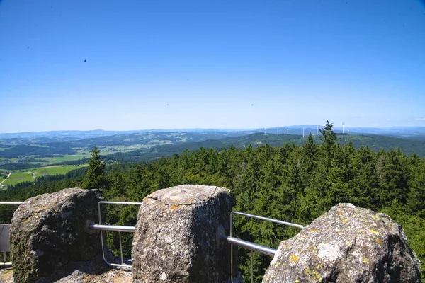 Distant View View Sternstein Lookout Tower Bad Leonfelden Austria — Stock Photo, Image