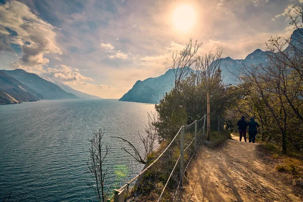 Panorama Von Torbole Einer Kleinen Stadt Gardasee Italien Europa Schöner — Stockfoto