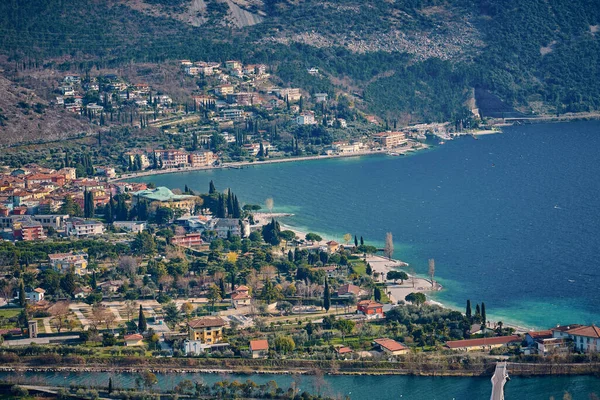 Озил Торболе Маленький Городок Озере Гарда Италии Europa Beautiful Озеро — стоковое фото