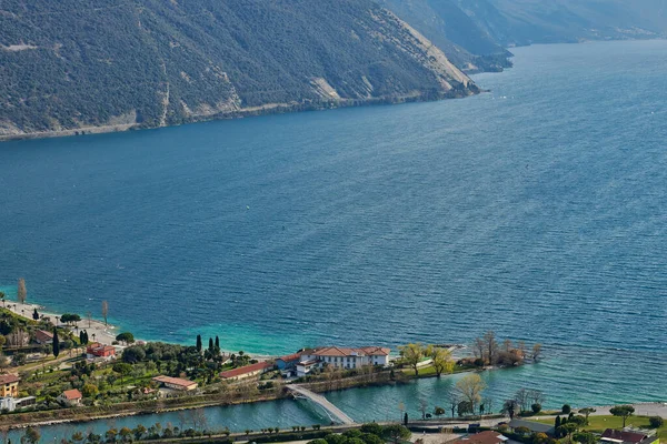 Панорама Торболе Невелике Містечко Озері Гарда Італія Europa Beautiful Lake — стокове фото