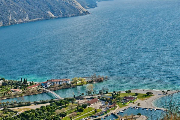 Panorama Torbole Małe Miasteczko Nad Jeziorem Garda Włoszech Europa Piękne — Zdjęcie stockowe