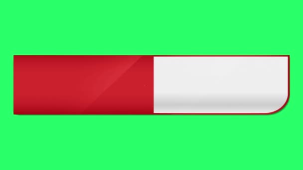 Animation Red White Text Box Sports News Isolate Green Background — Stock Video