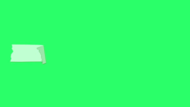 緑の背景にインフォグラフィックテンプレートのためのアニメーションホワイトテキストボックス — ストック動画