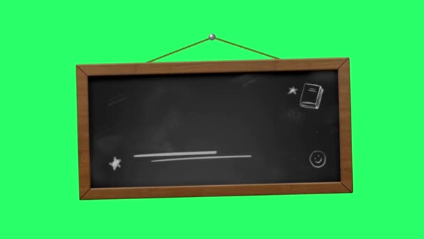 Animasyon Tahtası Yeşil Ekranda Izole Edildi — Stok video
