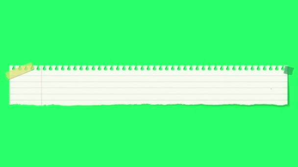 Libro Bianco Animazione Casella Testo Isolare Sullo Schermo Verde — Video Stock