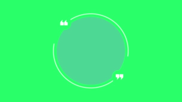 Animacja Zielone Pole Tekstowe Izolat Zielonym Ekranie — Wideo stockowe
