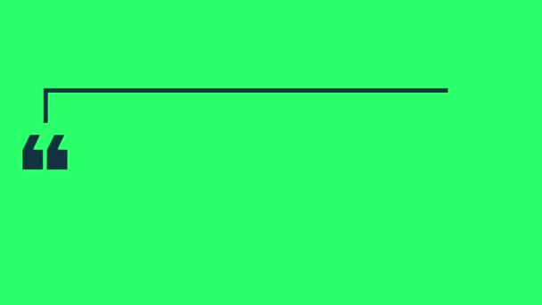 緑の画面に隔離されたアニメーション青のテキストボックス — ストック動画