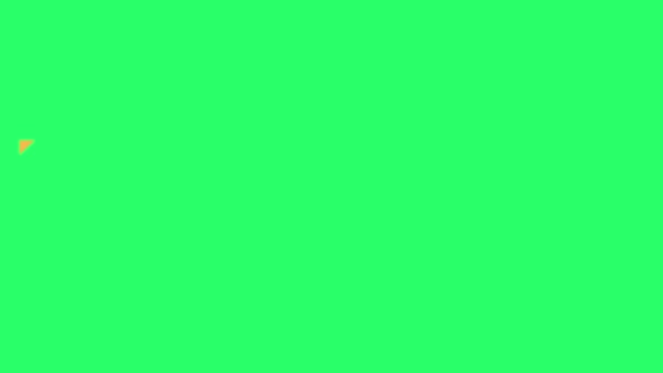 Animation Back Text Box Isolate Green Screen — Stock Video