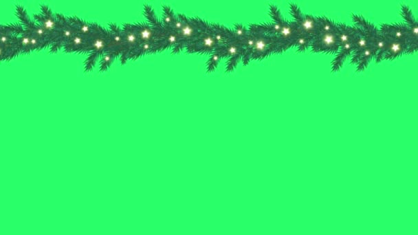 Animacja Zielona Ramka Projektowania Boże Narodzenie Lub Nowy Rok Szablon — Wideo stockowe