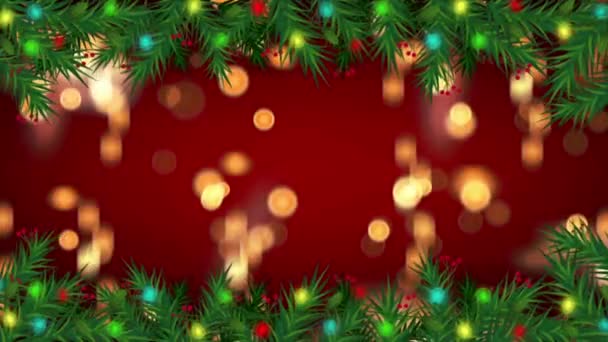 성탄절이나 템플릿을 디자인하기 애니메이션 주황색 조명보케 — 비디오